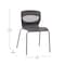 Flash Furniture Gray Plastic Stack Chair with Lumbar Support RUT-NC618-GY-GG - alternate 7